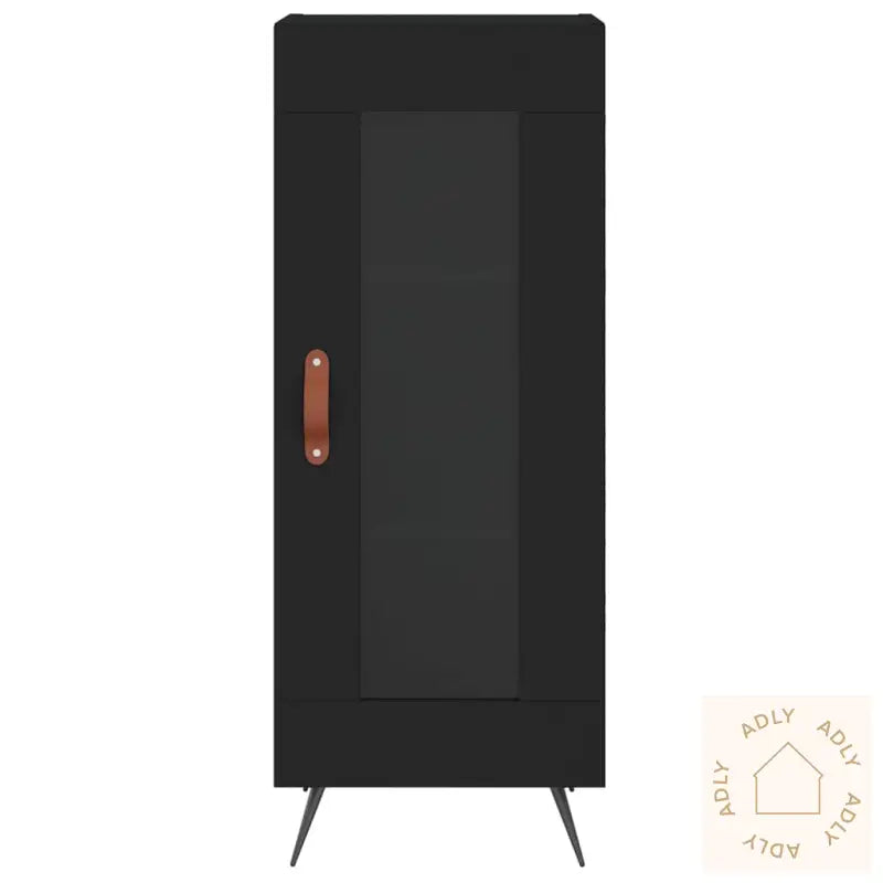 Highboard Svart 34,5X34X180 Cm Konstruert Tre
