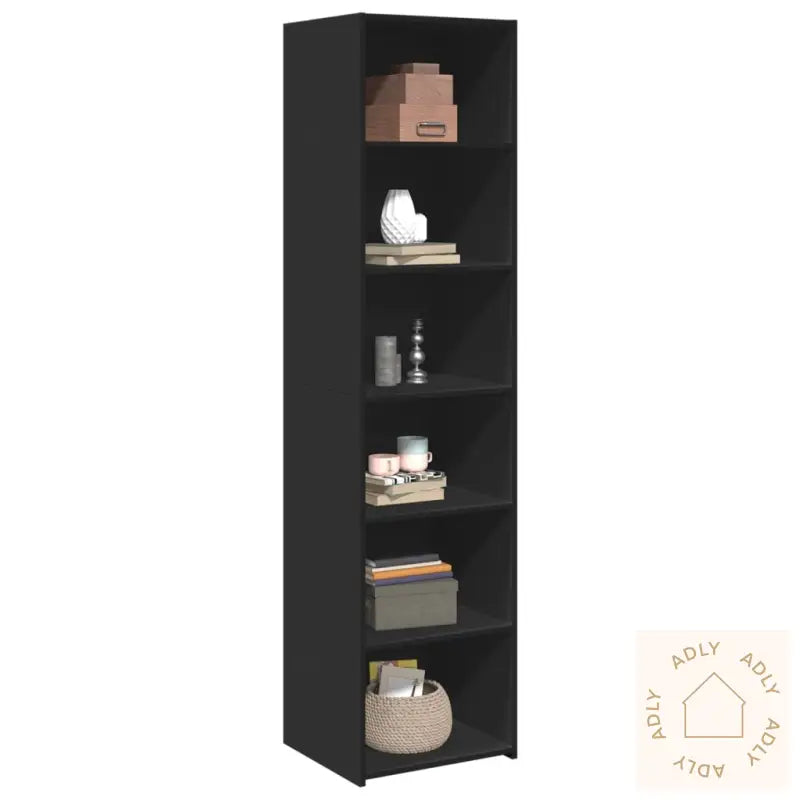 Highboard Svart 45X41X185 Cm Konstruert Tre