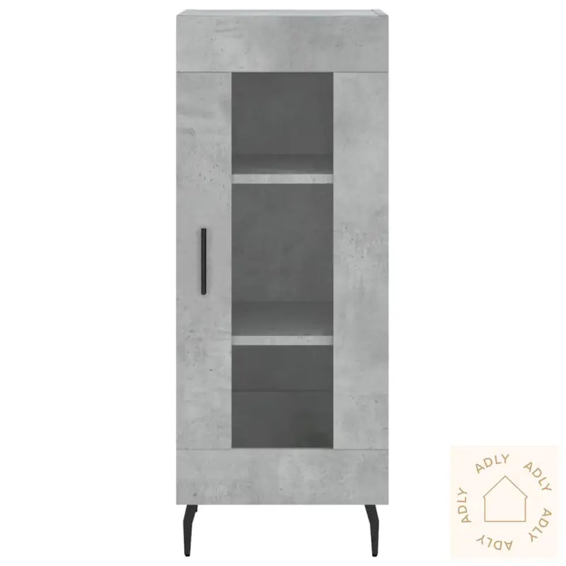 Highboard Betonggrå 34,5X34X180 Cm Konstruert Tre