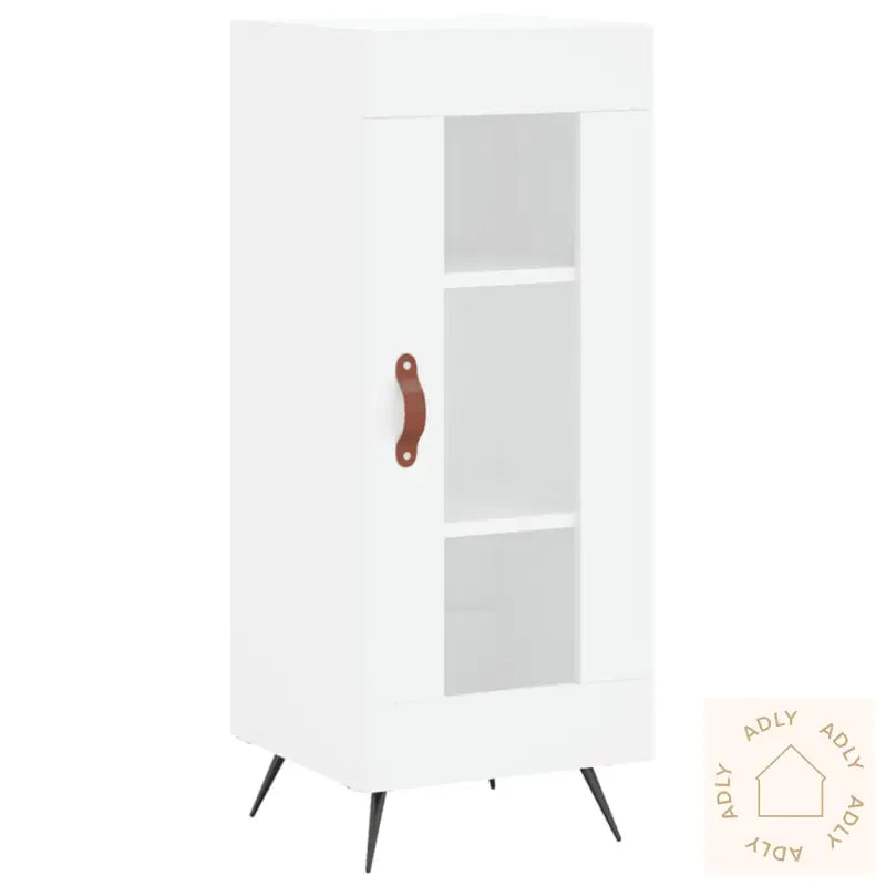 Highboard Hvit 34,5X34X180 Cm Konstruert Tre