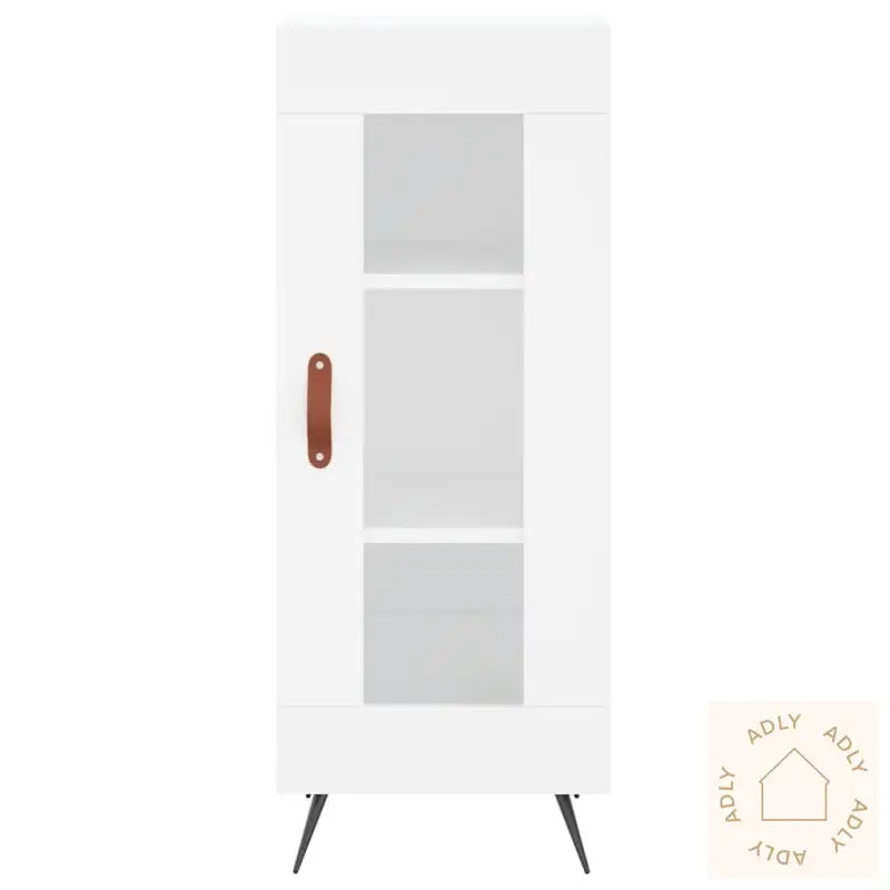 Highboard Hvit 34,5X34X180 Cm Konstruert Tre