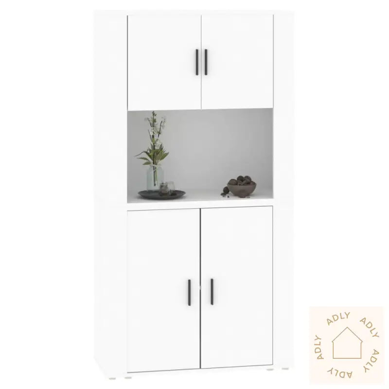 Highboard Hvit Konstruert Tre