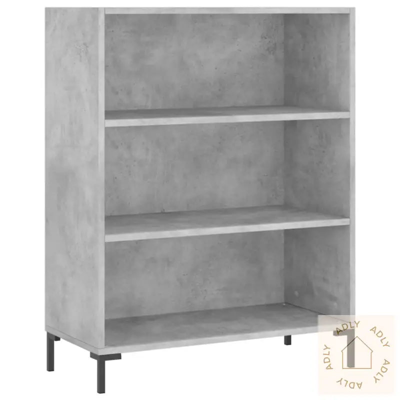 Highboard Betonggrå 69,5X34X180 Cm Konstruert Tre
