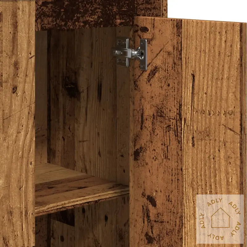 Highboard Gammelt Tre 36X35,5X103,5 Cm Konstruert Tre