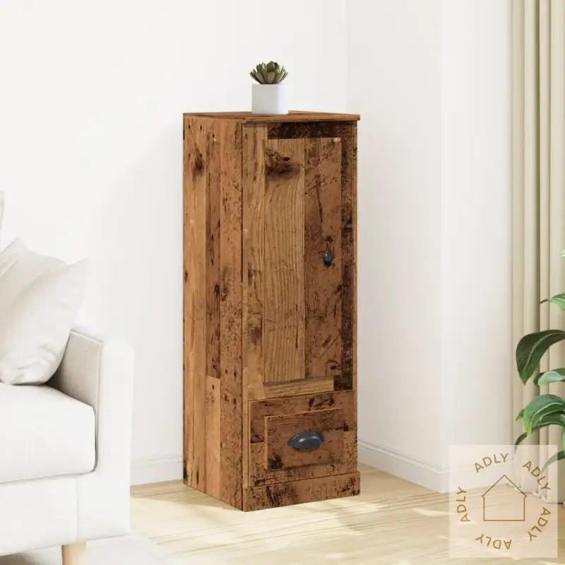 Highboard Gammelt Tre 36X35,5X103,5 Cm Konstruert Tre