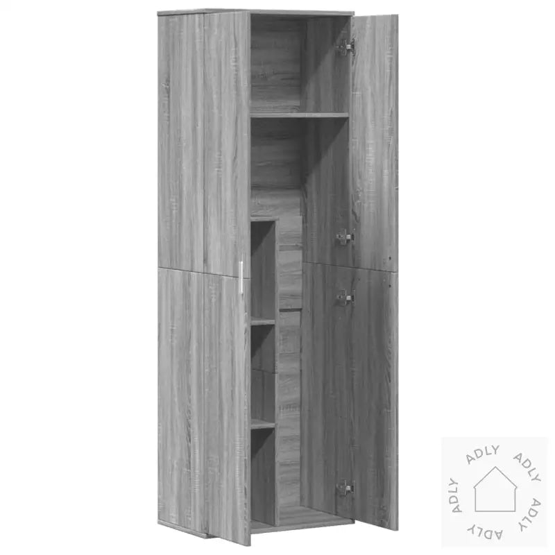 Highboard Grå Sonoma 60X35X180 Cm Konstruert Tre
