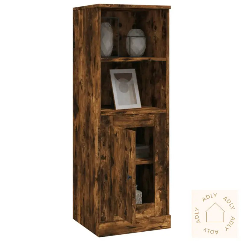 Highboard Røkt Eik 36X35,5X103,5 Cm Konstruert Tre