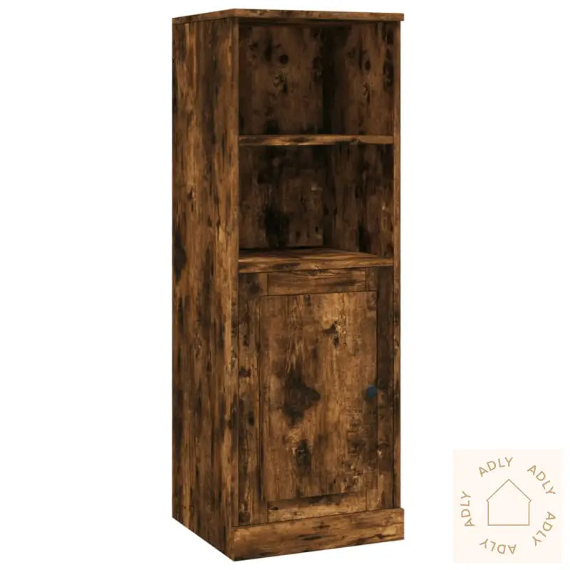 Highboard Røkt Eik 36X35,5X103,5 Cm Konstruert Tre