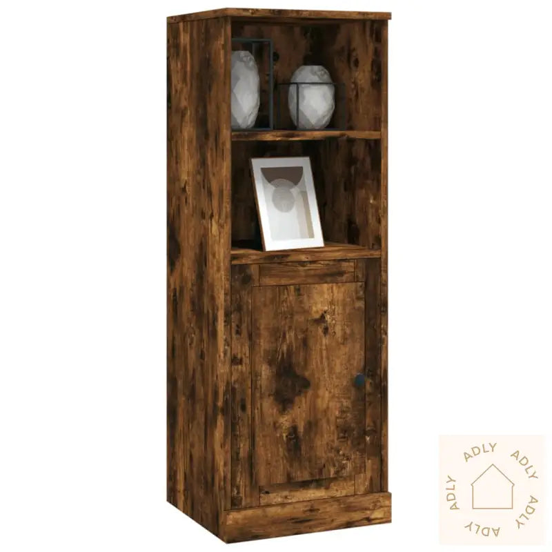 Highboard Røkt Eik 36X35,5X103,5 Cm Konstruert Tre