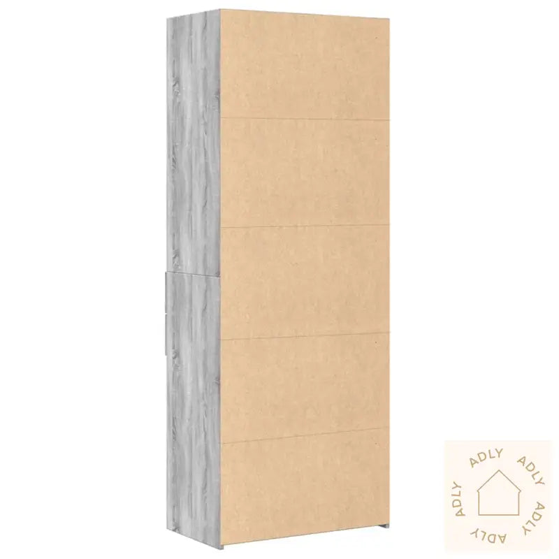 Highboard Grå Sonoma 70X42,5X185 Cm Konstruert Tre
