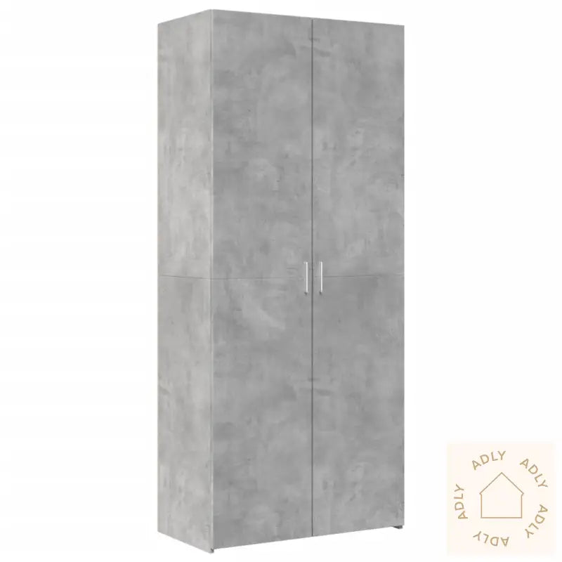 Highboard Betonggrå 80X42,5X185 Cm Konstruert Tre