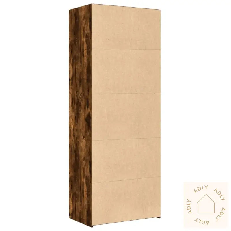Highboard Røkt Eik 70X42,5X185 Cm Konstruert Tre