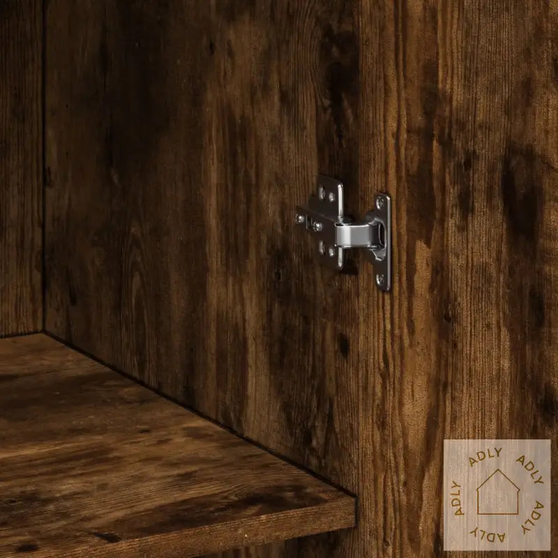 Highboard Røkt Eik 70X42,5X185 Cm Konstruert Tre