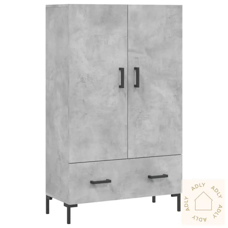 Highboard Betonggrå 69,5X31X115 Cm Konstruert Tre
