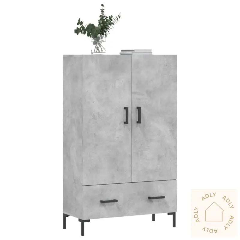 Highboard Betonggrå 69,5X31X115 Cm Konstruert Tre