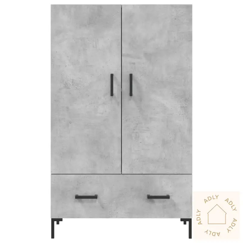 Highboard Betonggrå 69,5X31X115 Cm Konstruert Tre