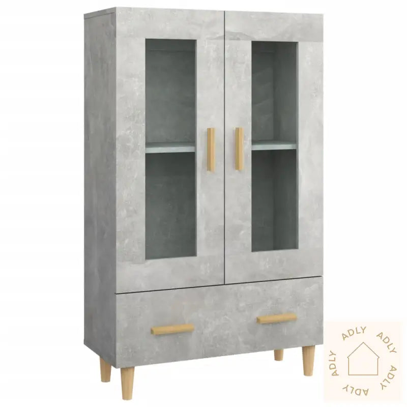 Highboard Betonggrå 70X31X115 Cm Konstruert Tre