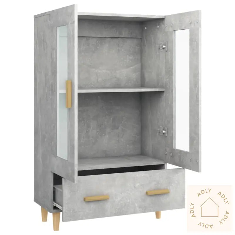 Highboard Betonggrå 70X31X115 Cm Konstruert Tre