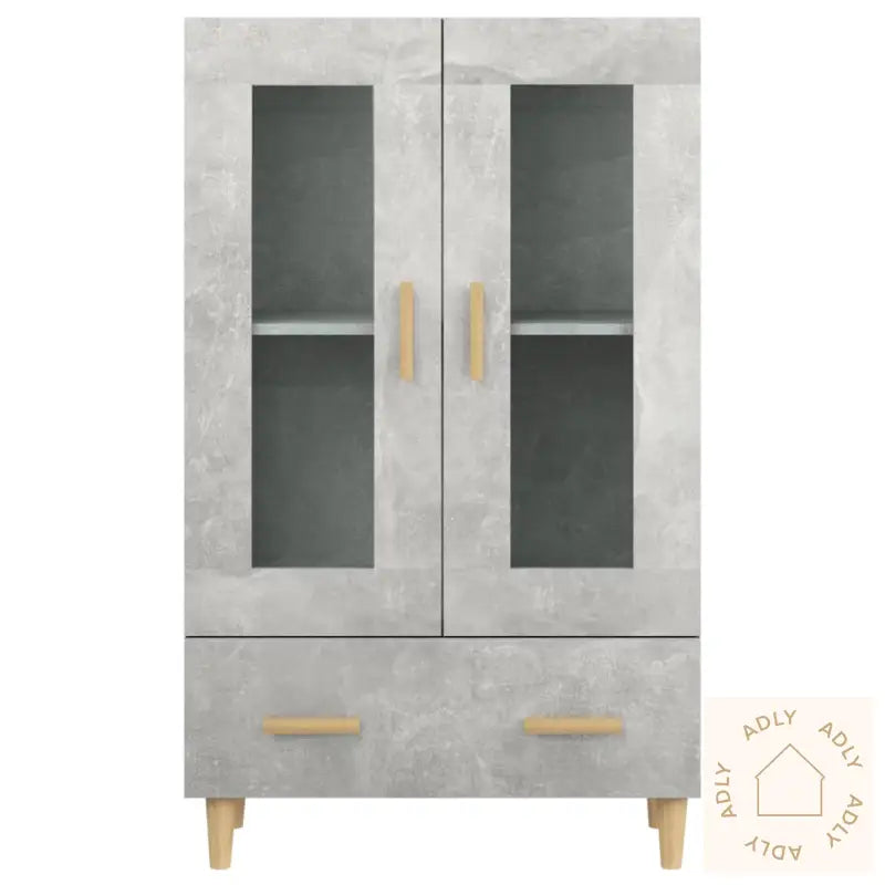 Highboard Betonggrå 70X31X115 Cm Konstruert Tre