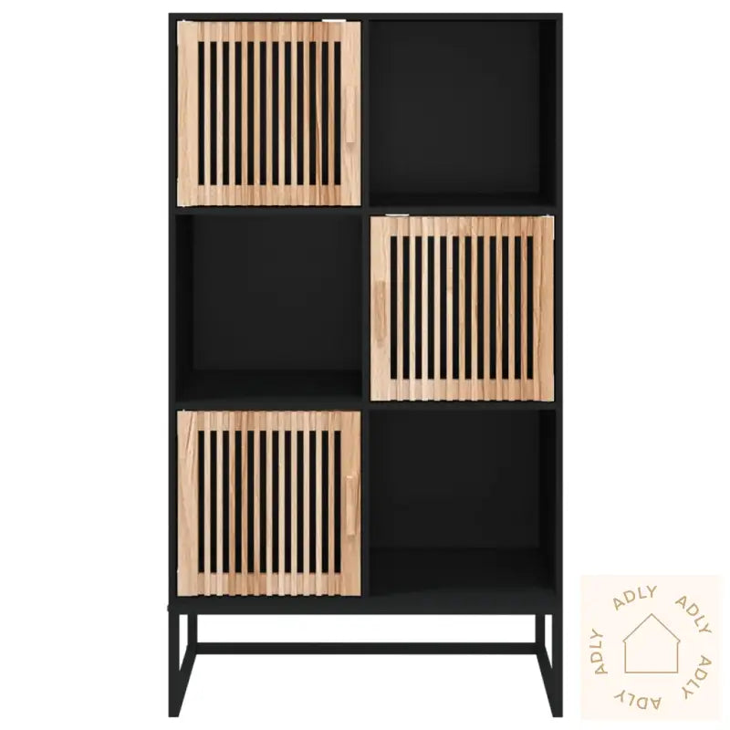 Highboard Svart 70X35X125 Cm Konstruert Tre