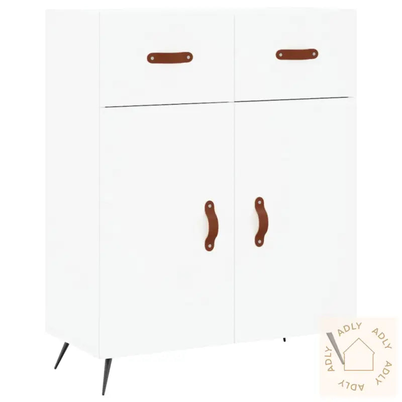Highboard Hvit 69,5X34X180 Cm Konstruert Tre