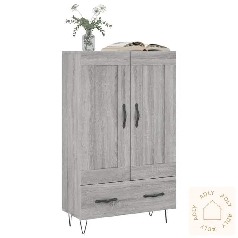 Highboard Grå Sonoma 69,5X31X115 Cm Konstruert Tre