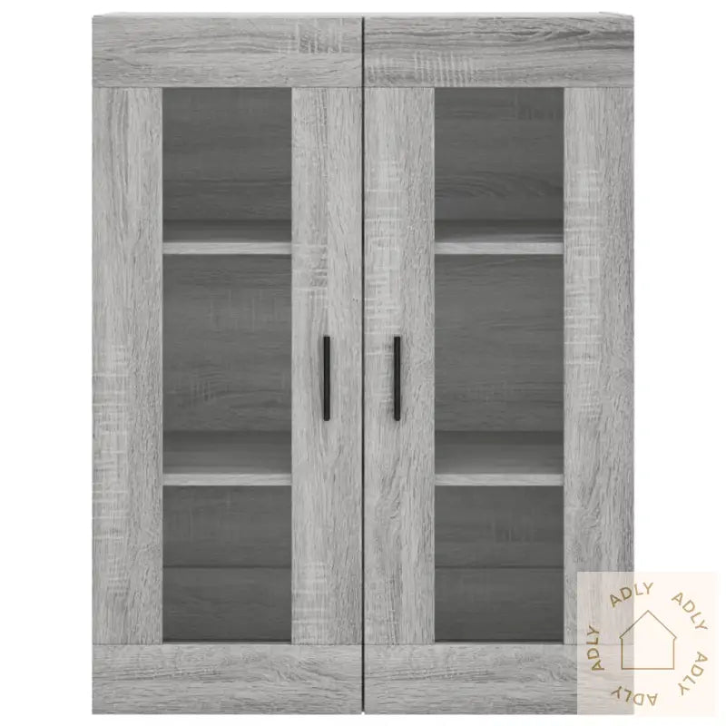 Highboard Grå Sonoma 69,5X34X180 Cm Konstruert Tre