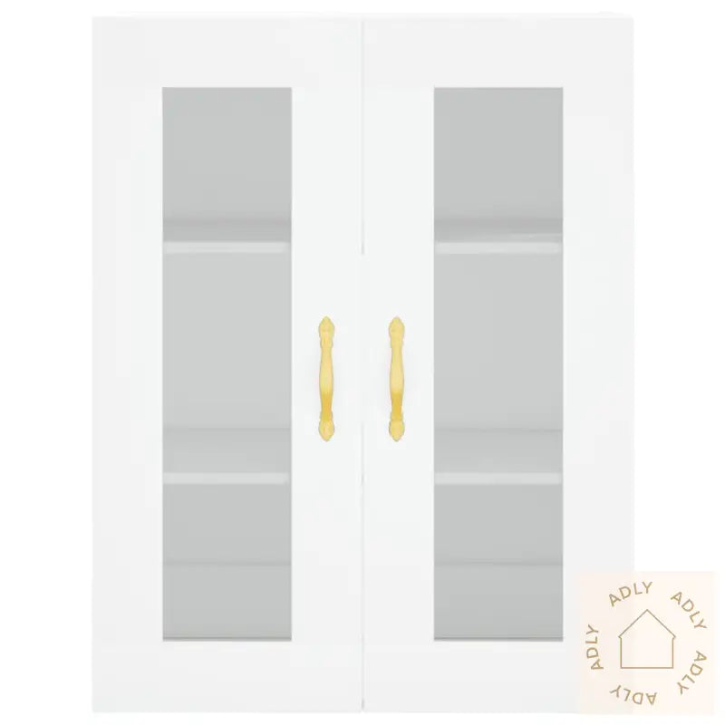 Highboard Hvit 69,5X34X180 Cm Konstruert Tre