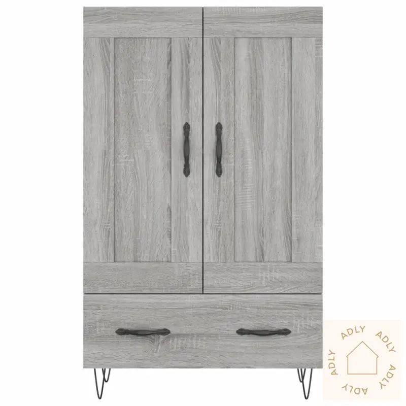 Highboard Grå Sonoma 69,5X31X115 Cm Konstruert Tre
