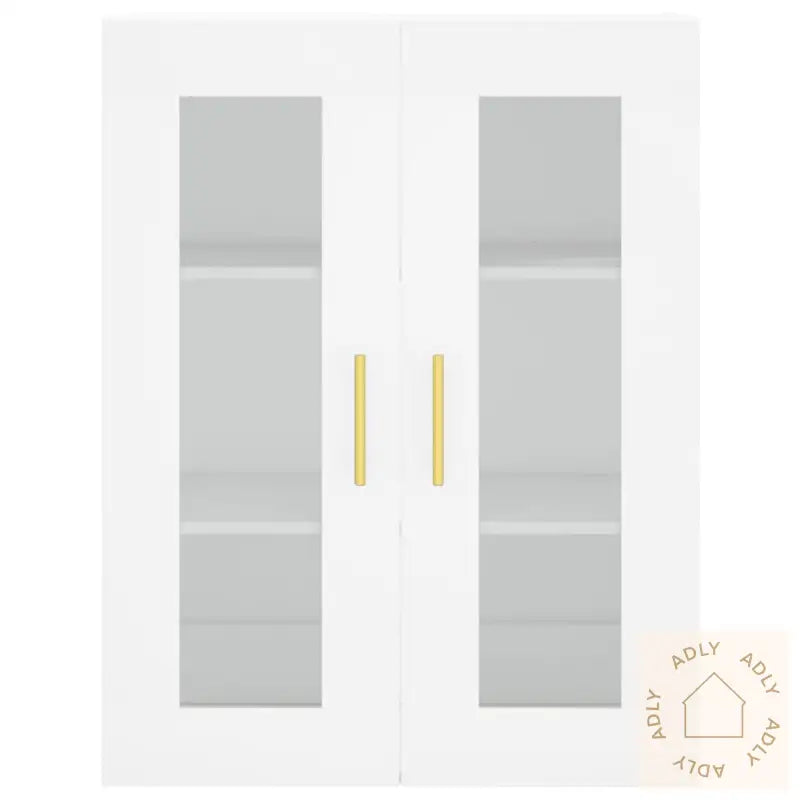 Highboard Hvit 69,5X34X180 Cm Konstruert Tre