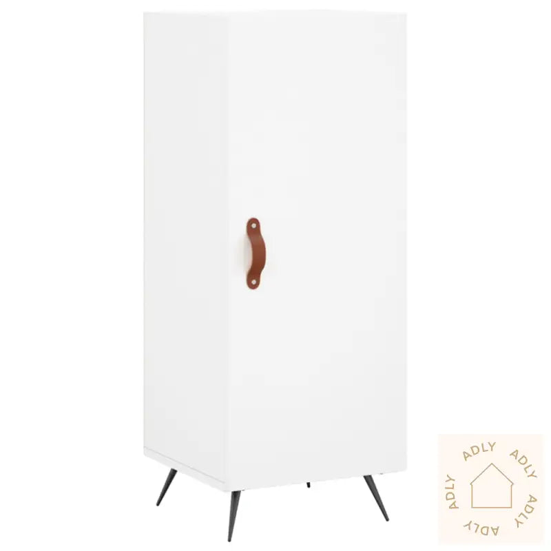 Highboard Hvit 34,5X34X180 Cm Konstruert Tre
