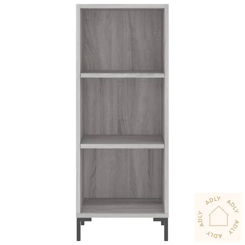 Highboard Grå Sonoma 34,5X34X180 Cm Konstruert Tre