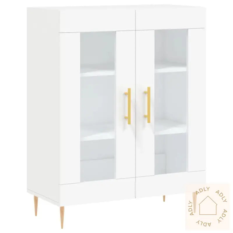 Highboard Hvit 69,5X34X180 Cm Konstruert Tre