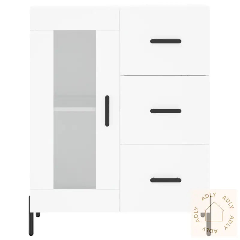Highboard Hvit 69,5X34X180 Cm Konstruert Tre