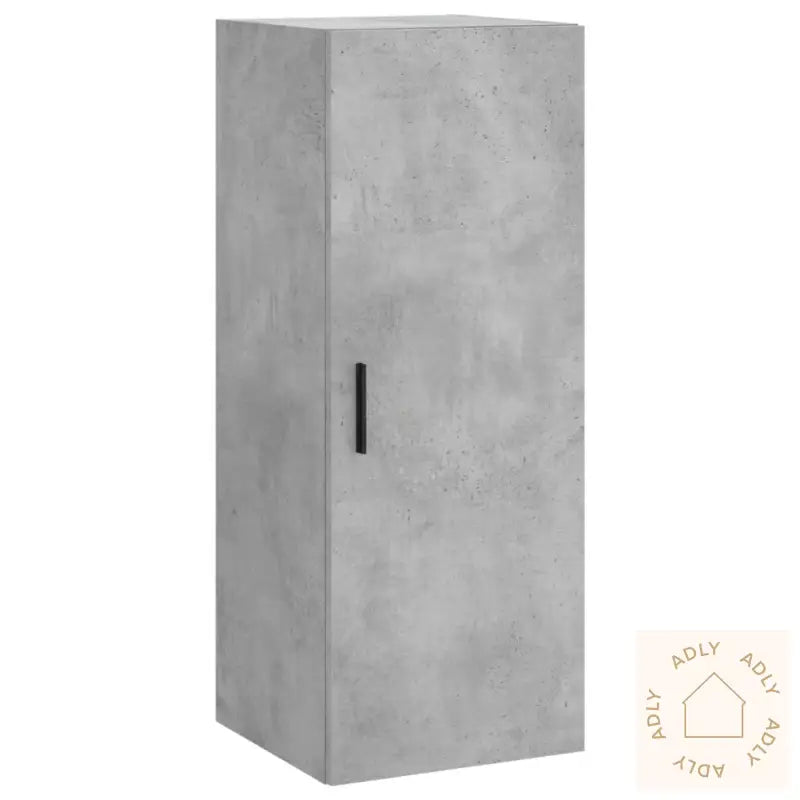 Highboard Betonggrå 34,5X34X180 Cm Konstruert Tre