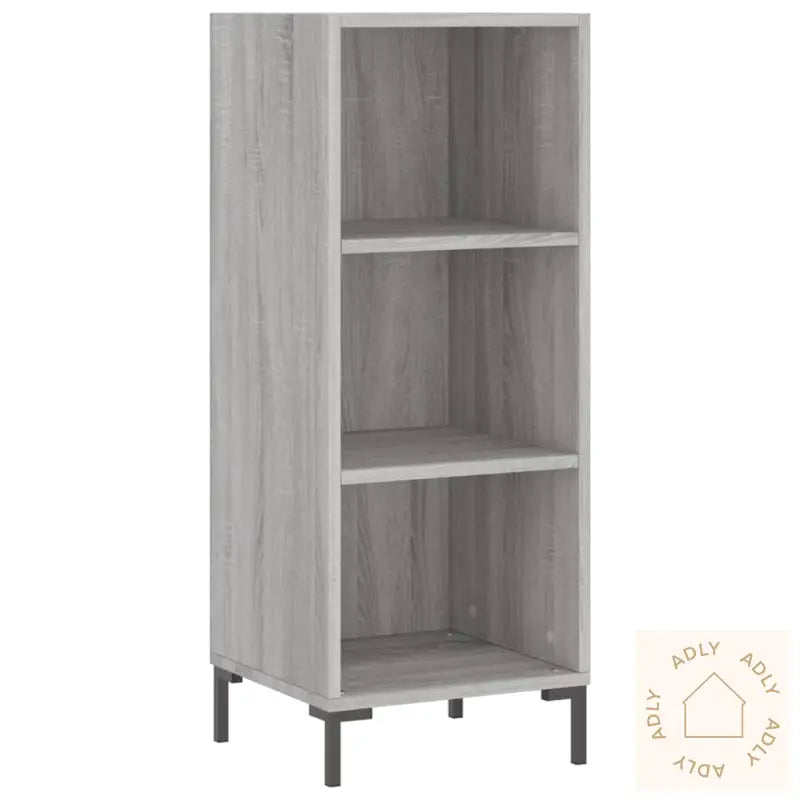 Highboard Grå Sonoma 34,5X34X180 Cm Konstruert Tre