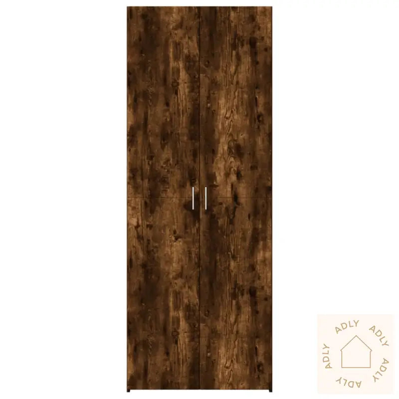 Highboard Røkt Eik 70X42,5X185 Cm Konstruert Tre