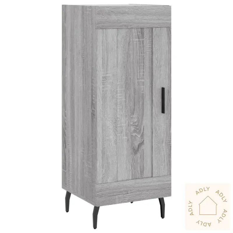 Highboard Grå Sonoma 34,5X34X180 Cm Konstruert Tre