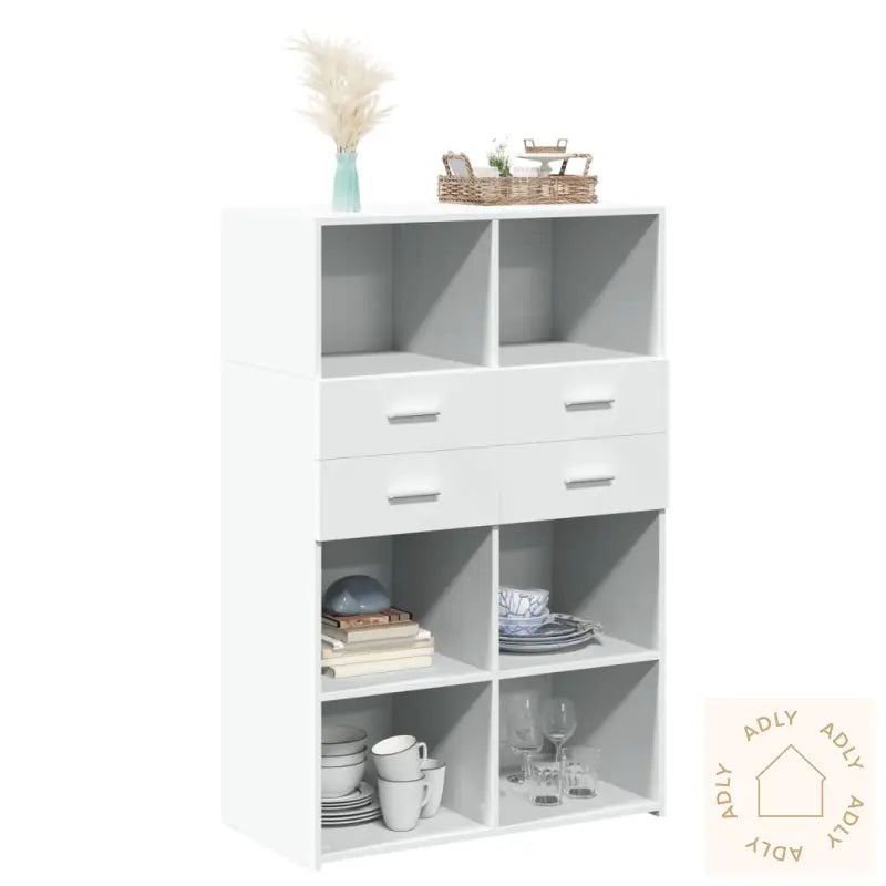 Hylle Hvit 80X42,5X124 Cm Konstruert Tre