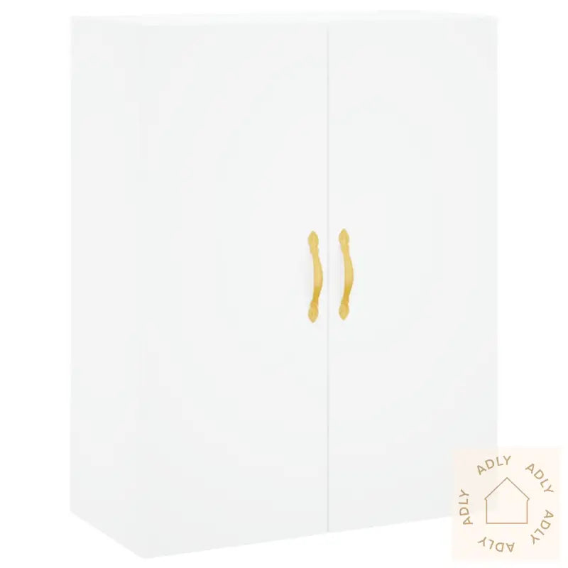 Highboard Hvit 69,5X34X180 Cm Konstruert Tre