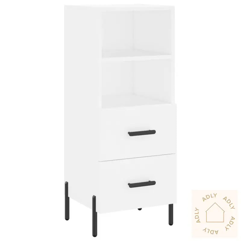 Highboard Hvit 34,5X34X180 Cm Konstruert Tre