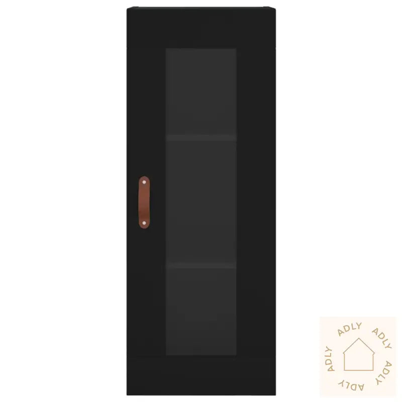 Highboard Svart 34,5X34X180 Cm Konstruert Tre