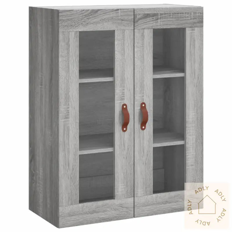 Highboard Grå Sonoma 69,5X34X180 Cm Konstruert Tre