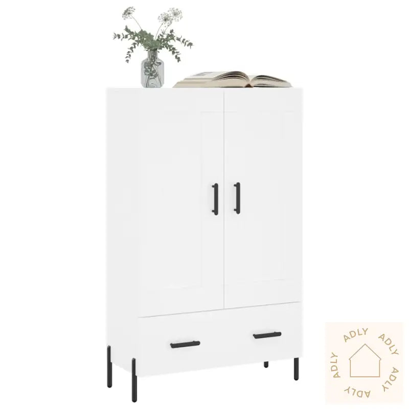Highboard Hvit 69,5X31X115 Cm Konstruert Tre