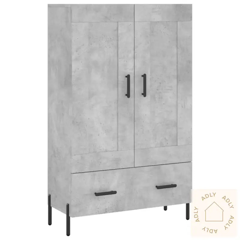 Highboard Betonggrå 69,5X31X115 Cm Konstruert Tre