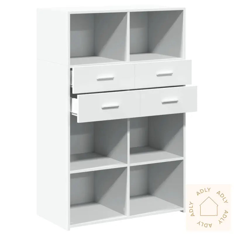 Hylle Hvit 80X42,5X124 Cm Konstruert Tre