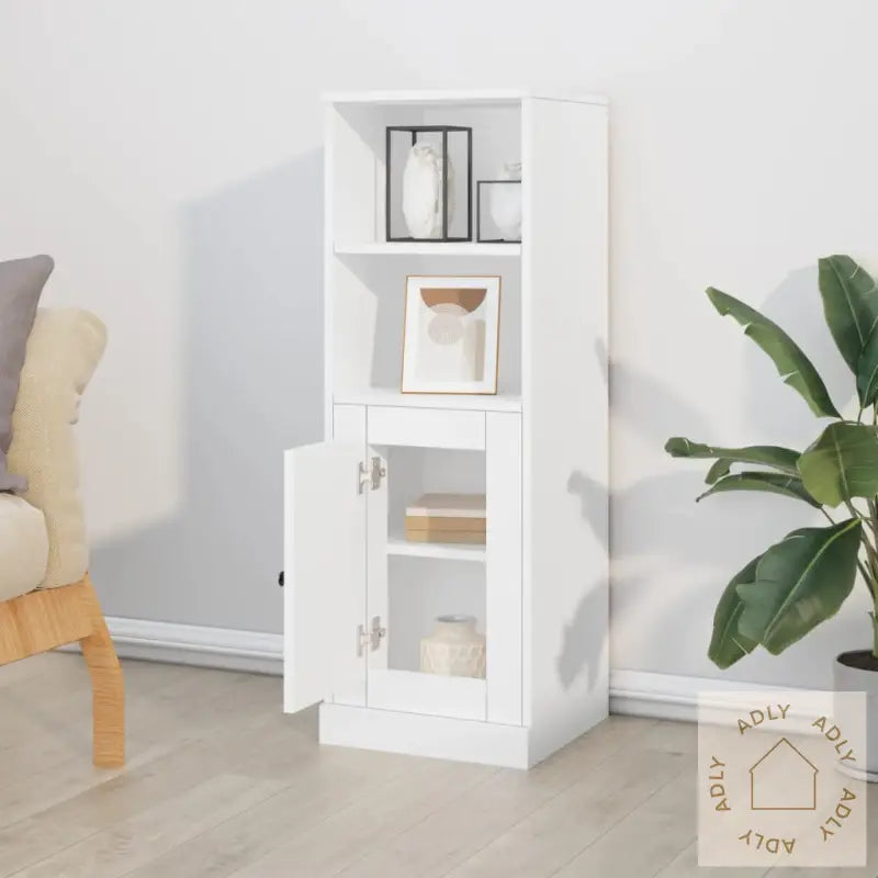 Highboard Hvit 36X35,5X103,5 Cm Konstruert Tre