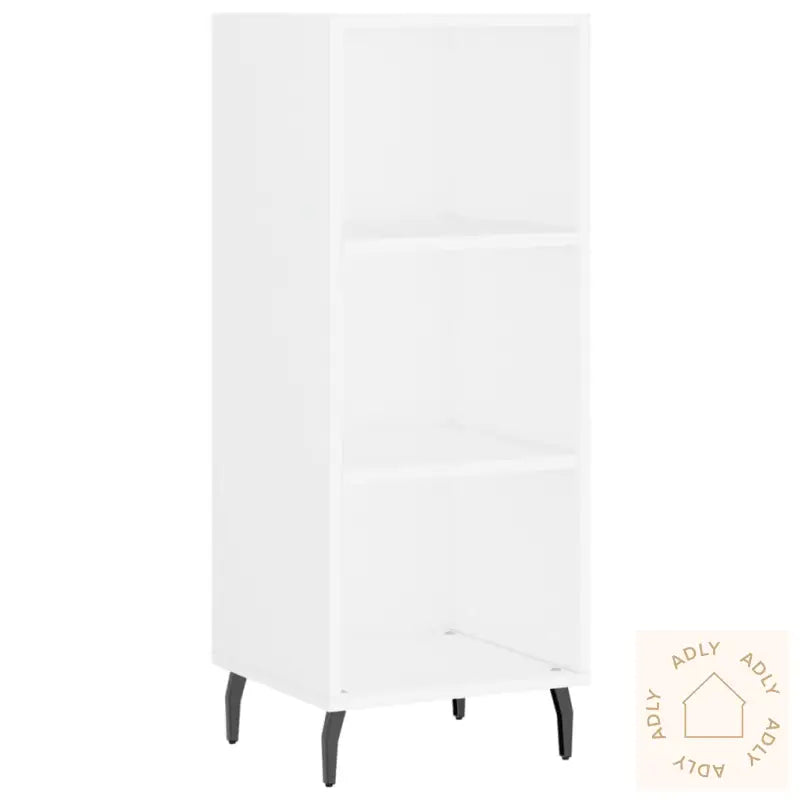 Highboard Hvit 34,5X34X180 Cm Konstruert Tre