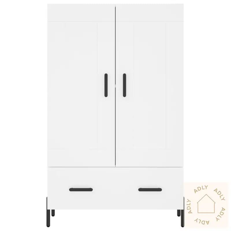 Highboard Hvit 69,5X31X115 Cm Konstruert Tre