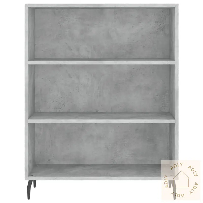 Highboard Betonggrå 69,5X34X180 Cm Konstruert Tre